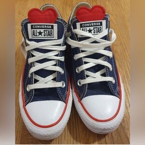 Converse Kids' (girls) Navy and White Sneakers NWT